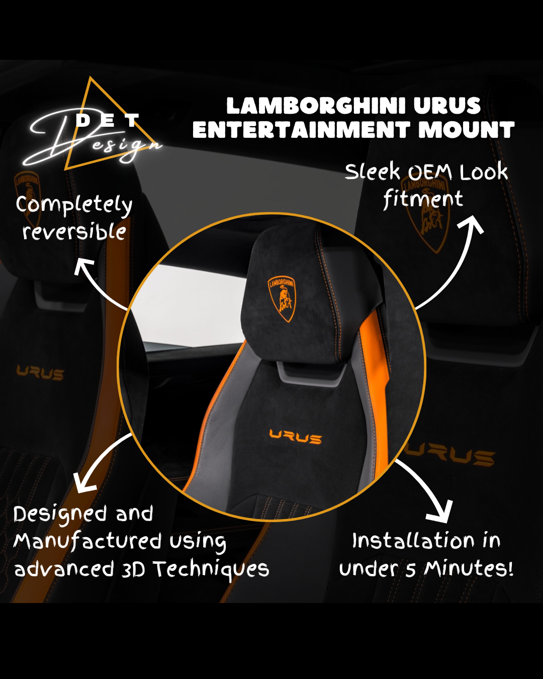 DET Design 'Lamborghini Urus' Ipad/Tablet Holder
