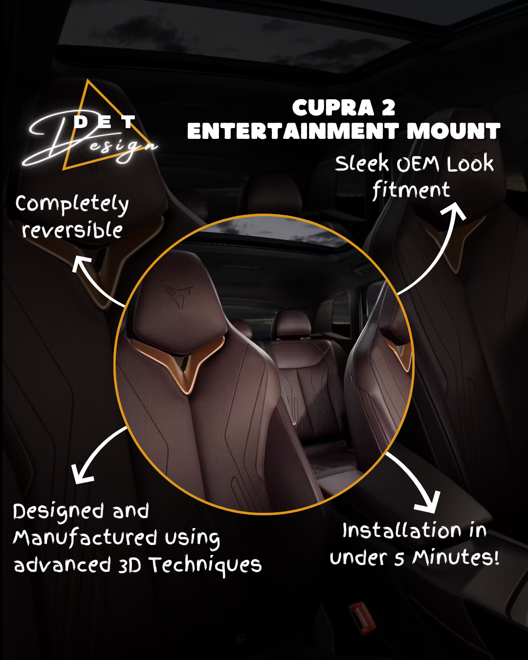 DET Design 'CUPRA 2' Ipad/Tablet Holder